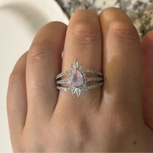 Pink and Silver Ring